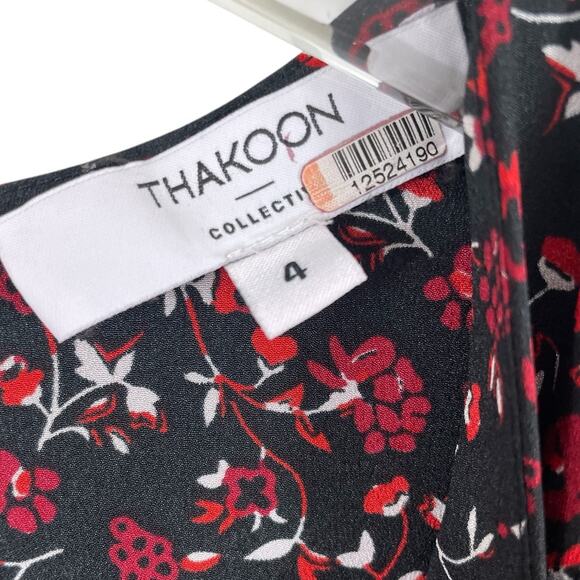 Thakoon Collective Floral Lace Maxi Dress Dark Floral Prairie Boho Sz 4 - Picture 11 of 12